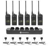 Motorola RDU4160D 6 pack with Multi Unit Charger and Speaker Microphones