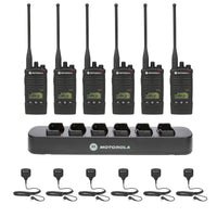 Motorola RDU4160D 6 pack with Multi Unit Charger and Speaker Microphones