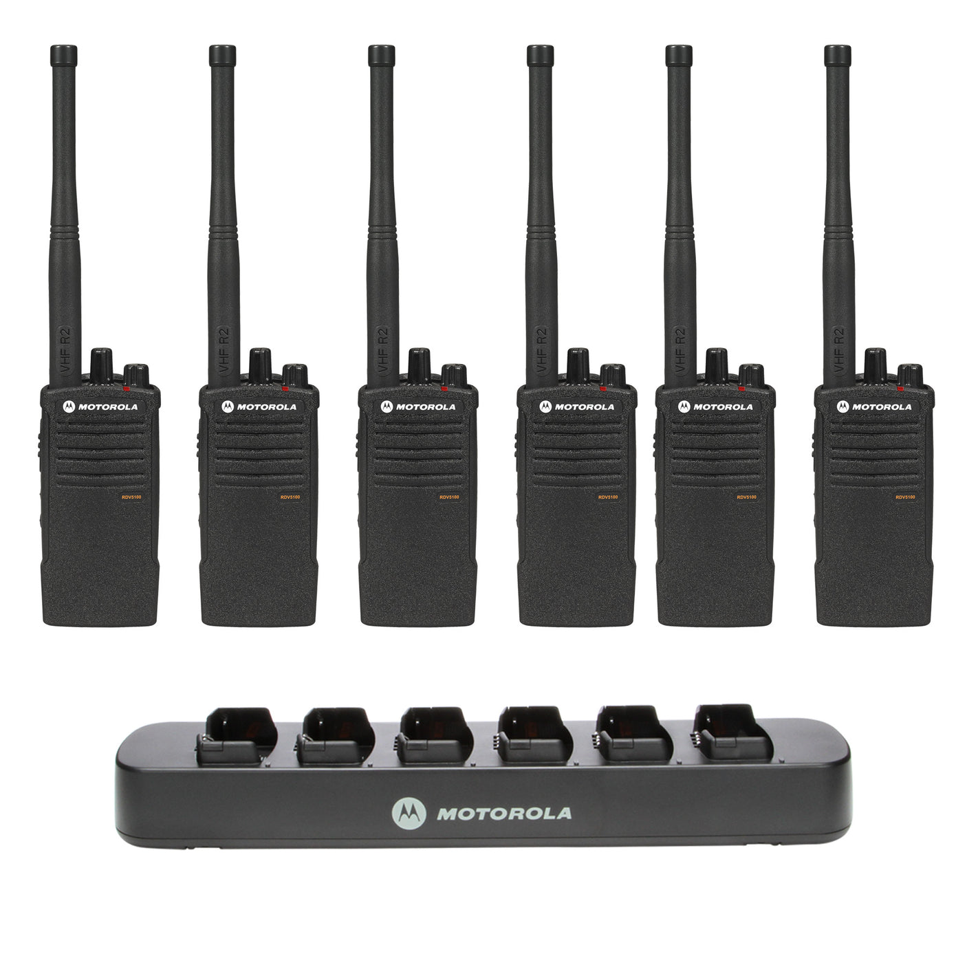 Motorola RDV5100 6 pack plus Multi Unit Charger – 6-pack