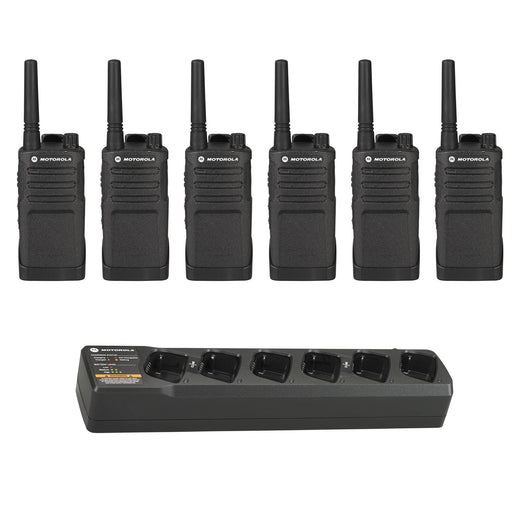 Motorola RMU2040 6 pack with Multi Charger