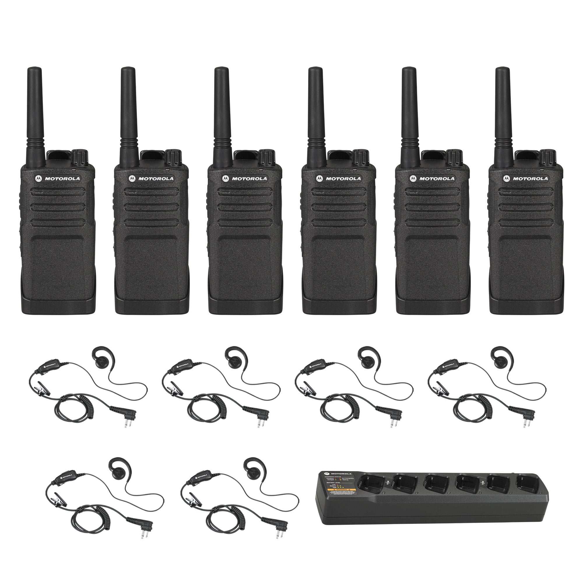 Motorola RMU2040 pack with Multi Charger and Headsets| TwoWayRadioGear