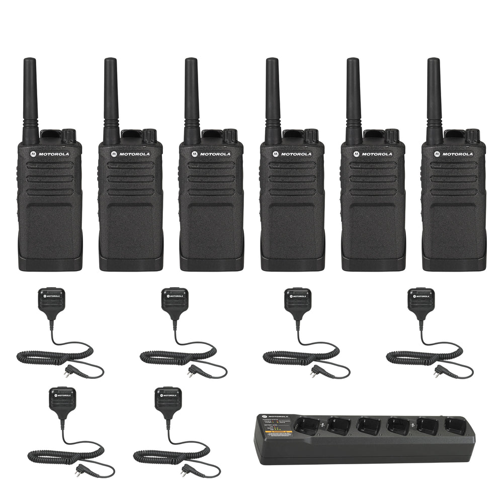 RMU2040 6 Pack plus Multi Unit Charger and headsets