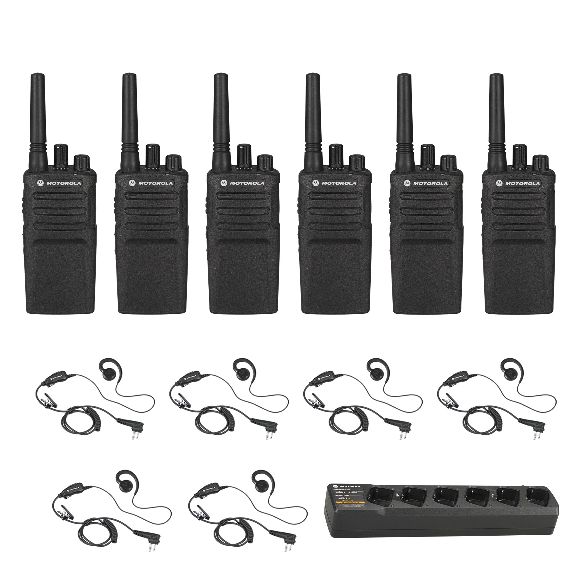 Motorola RMU2080 pack with Multi Unit Charger and Headsets|  TwoWayRadioGear