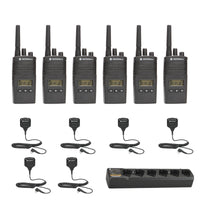 Motorola RMU2080D 6 pack with Multi Unit Charger and Speaker Microphones