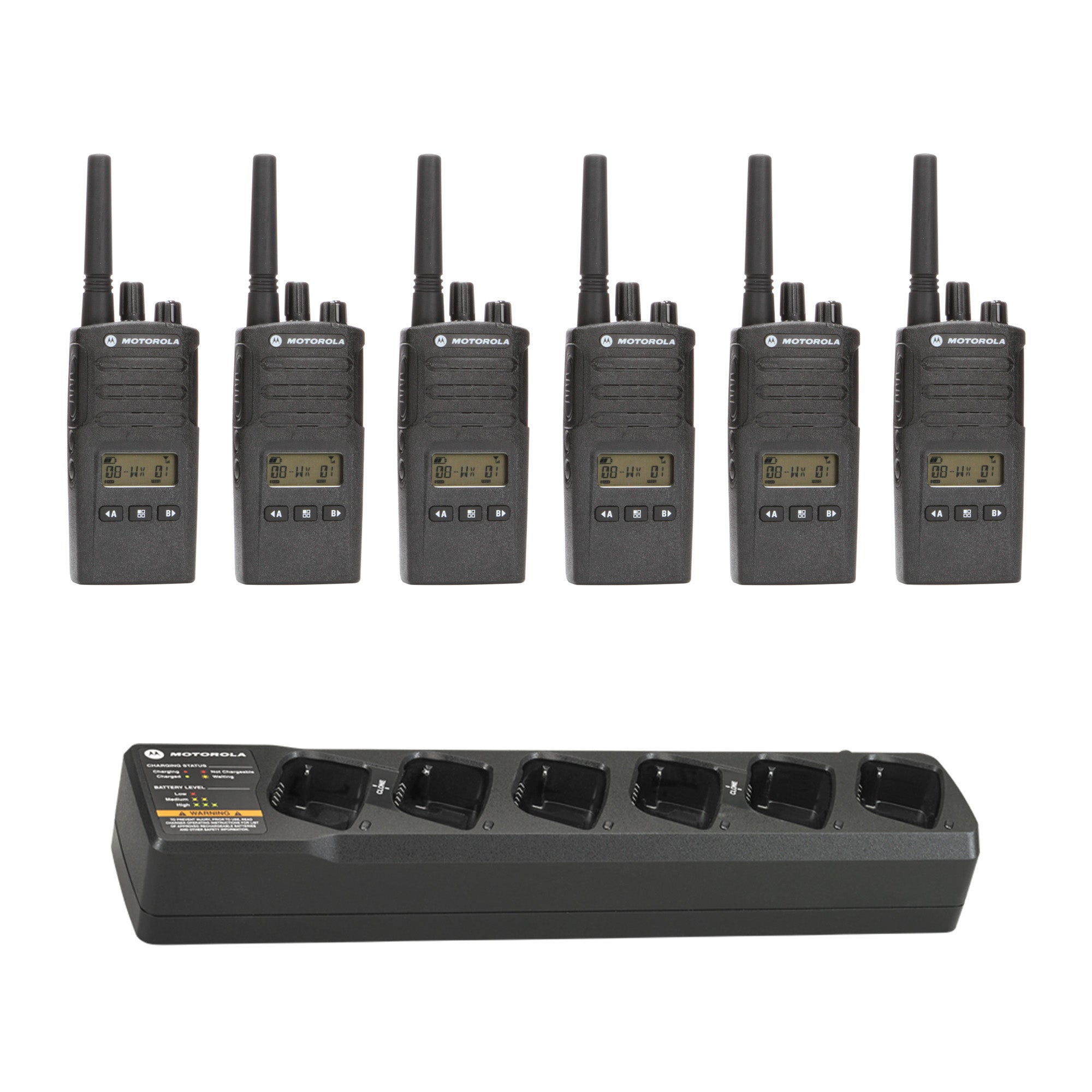Motorola RMU2080D 6 pack with Multi Unit Charger