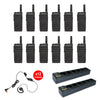 Motorola SL300 Non Display 12 Pack plus 2 Multi Unit Charger plus 12 PMLN7189 Swivel Earpiece