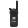 Front view of the Motorola CLS1410 two-way radio featuring a compact design with 4 channels, an LCD display, and easy-to-use controls for business communication.