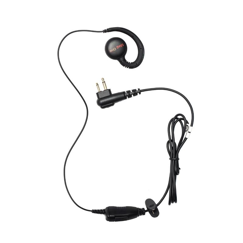 Motorola PMLN6532 Mag One swivel earpiece with inline microphone and push-to-talk button for Mag One radios.