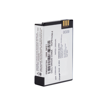 Motorola PMNN4578 Li-ion 2500mAh battery for DTR600, DTR700, TLK110 and Curve two-way radios, compact design with gold contact terminals.