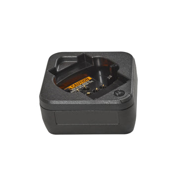 Motorola PMPN4603 single-unit rapid charger for CURVE DLR110 business radios, compact desktop charging dock with OEM compatibility.