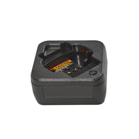 Motorola PMPN4603 single-unit rapid charger for CURVE DLR110 business radios, compact desktop charging dock with OEM compatibility.