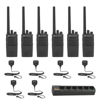 Motorola RMV2080 6 Pack with Multi Unit Charger and Speaker Microphones